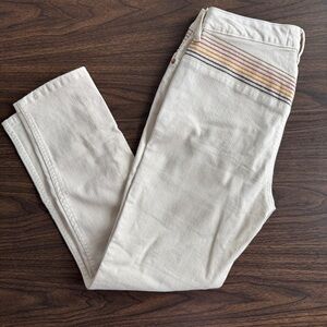 Dear John Embroidered Cream Capris - Size 27